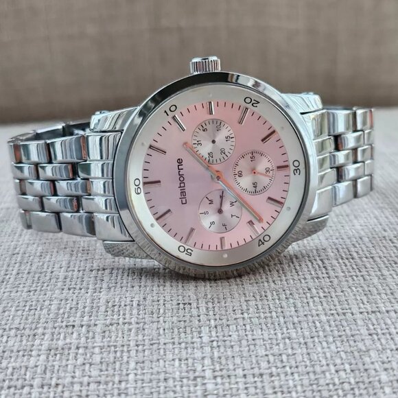 Liz Claiborne Men Wristwatch Silver Tone Multi Functional Analog Watch Read desc - Picture 12 of 12